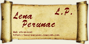 Lena Perunac vizit kartica